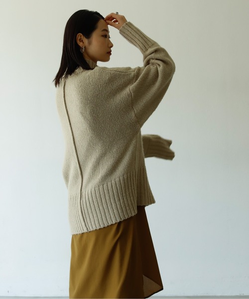 Birthday room（バースデイルーム）の「センターラインオフタートルニット（ニット/セーター・レディース・グレー/オレンジ/ブルー/ライトグリーン/ナチュラル・FREE）」の16枚目の写真