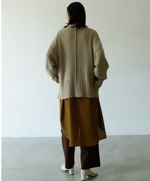 Birthday room（バースデイルーム）の「センターラインオフタートルニット（ニット/セーター・レディース・グレー/オレンジ/ブルー/ライトグリーン/ナチュラル・FREE）」の14枚目の写真