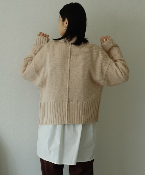 Birthday room（バースデイルーム）の「センターラインオフタートルニット（ニット/セーター・レディース・グレー/オレンジ/ブルー/ライトグリーン/ナチュラル・FREE）」の17枚目の写真