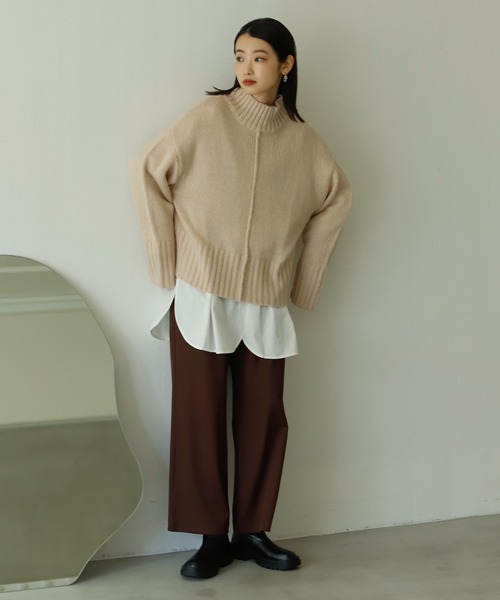 Birthday room（バースデイルーム）の「センターラインオフタートルニット（ニット/セーター・レディース・グレー/オレンジ/ブルー/ライトグリーン/ナチュラル・FREE）」の20枚目の写真