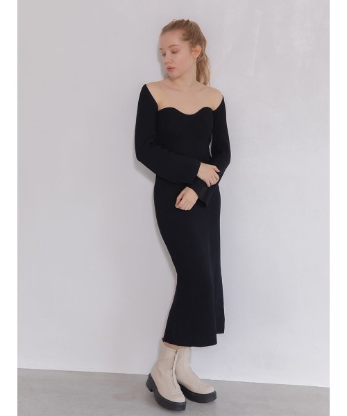 Ayla（アイラ）の「neck design onepiece（ワンピース・レディース・ブラック・FREE）」の4枚目の写真