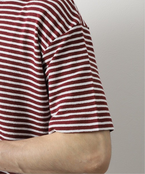 JOURNAL STANDARD relume（ジャーナルスタンダード　レリューム）の「インレイ ボーダーTシャツ（Tシャツ/カットソー・メンズ・ブラック/ホワイト/ネイビー/ボルドー・MEDIUM/LARGE）」の18枚目の写真