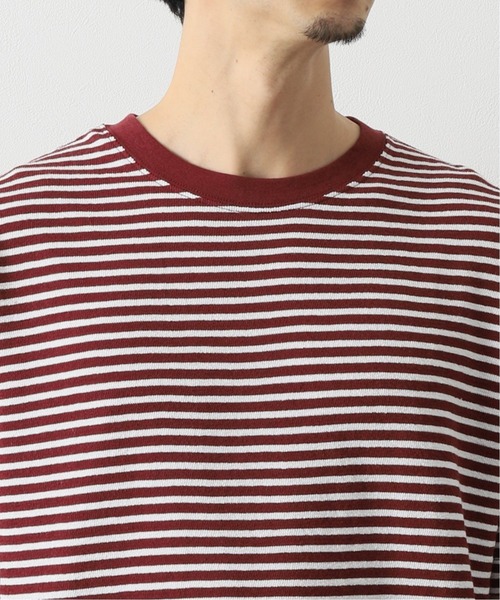 JOURNAL STANDARD relume（ジャーナルスタンダード　レリューム）の「インレイ ボーダーTシャツ（Tシャツ/カットソー・メンズ・ブラック/ホワイト/ネイビー/ボルドー・MEDIUM/LARGE）」の13枚目の写真
