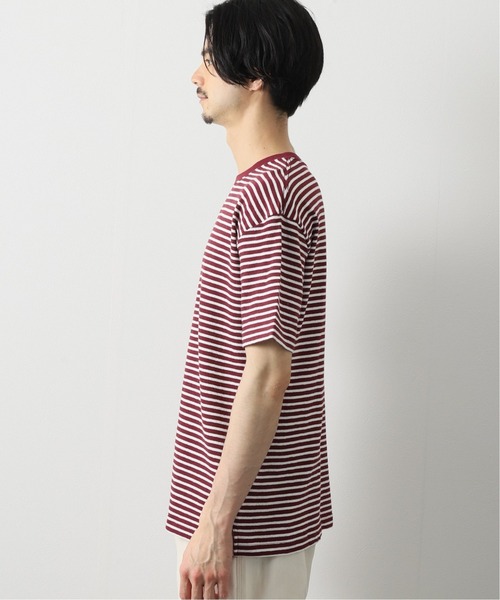 JOURNAL STANDARD relume（ジャーナルスタンダード　レリューム）の「インレイ ボーダーTシャツ（Tシャツ/カットソー・メンズ・ブラック/ホワイト/ネイビー/ボルドー・MEDIUM/LARGE）」の9枚目の写真