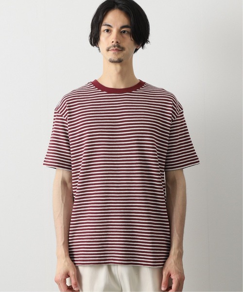 JOURNAL STANDARD relume（ジャーナルスタンダード　レリューム）の「インレイ ボーダーTシャツ（Tシャツ/カットソー・メンズ・ブラック/ホワイト/ネイビー/ボルドー・MEDIUM/LARGE）」の5枚目の写真