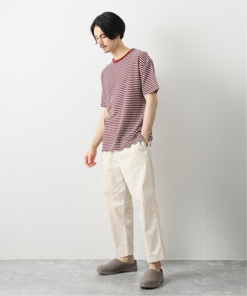 JOURNAL STANDARD relume（ジャーナルスタンダード　レリューム）の「インレイ ボーダーTシャツ（Tシャツ/カットソー・メンズ・ブラック/ホワイト/ネイビー/ボルドー・MEDIUM/LARGE）」の7枚目の写真