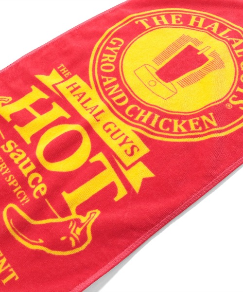 LFYT（エルエフワイティー）の「LFYT ラファイエット [Lafayette] - x ハラルガイズ [THE HALAL GUYS] コラボ ホットソース タオル [HOT SAUCE TOWEL]（タオル・メンズ・レッド・ONE SIZE）」の4枚目の写真