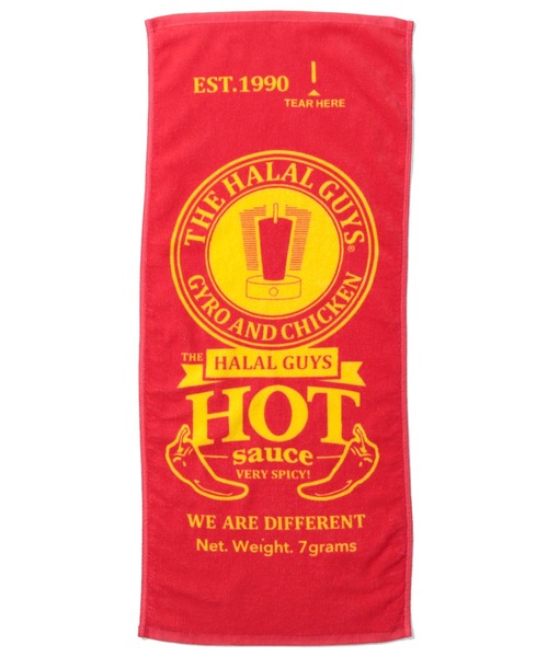 LFYT（エルエフワイティー）の「LFYT ラファイエット [Lafayette] - x ハラルガイズ [THE HALAL GUYS] コラボ ホットソース タオル [HOT SAUCE TOWEL]（タオル・メンズ・レッド・ONE SIZE）」の2枚目の写真