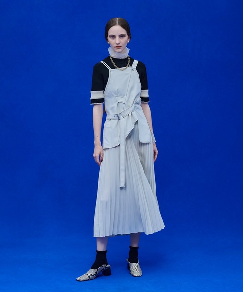 ユナイテッドトウキョウ ホワイト/ブラック ロングワンピース ユナイテッドトウキョウ ホワイト/ブラック ロングワンピース