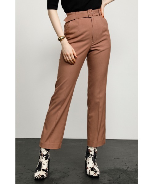 SLY（スライ）の「WOOL MIX STRAIGHT PT ウールミックスストレート パンツ（スラックス・レディース・ベージュ/スモークピンク・1/2）」の16枚目の写真