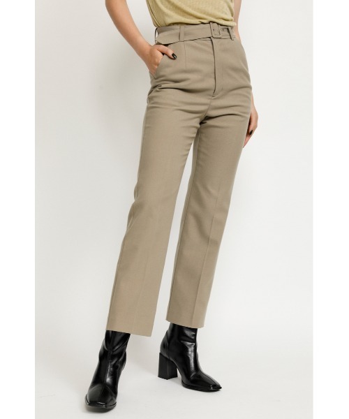 SLY（スライ）の「WOOL MIX STRAIGHT PT ウールミックスストレート パンツ（スラックス・レディース・ベージュ/スモークピンク・1/2）」の8枚目の写真