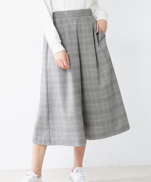 Honeys（ハニーズ）の「チェックガウチョパンツ（その他パンツ・レディース・ブラック×ホワイト/ブラック系その他/ベージュ系その他/ブルー系その他・S/M/L）」の3枚目の写真