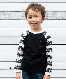 DOUBLE_B（ダブルビー）の「ラグラン長袖Ｔシャツ 【くま】（Tシャツ/カットソー・キッズ）」