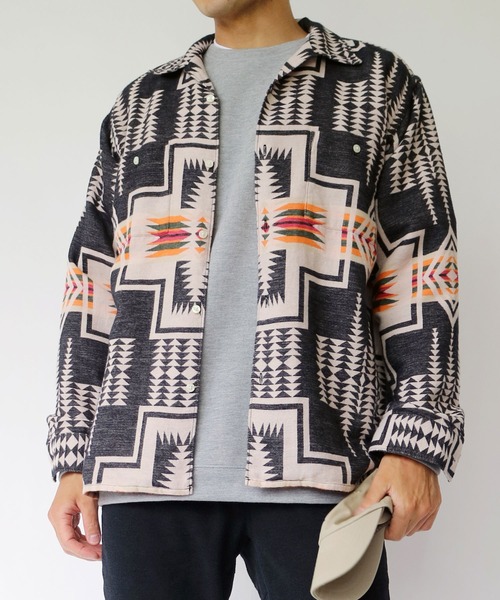 PENDLETON（ペンドルトン）の「PENDLETON　チェックオープンカラーシャツ（シャツ/ブラウス・メンズ・ブルー/その他/グレー/パープル・LARGE/MEDIUM）」の4枚目の写真