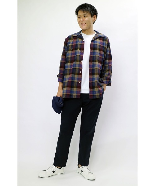 PENDLETON（ペンドルトン）の「PENDLETON　チェックオープンカラーシャツ（シャツ/ブラウス・メンズ・ブルー/その他/グレー/パープル・LARGE/MEDIUM）」の18枚目の写真