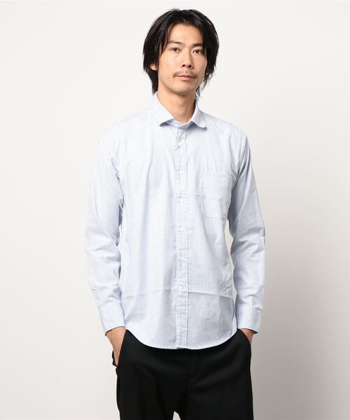セール アレキサンダージュリアンメンズ Alexander Julian Men ストレッチオックス ラウンドカラー長袖シャツ シャツ ブラウス Alexander Julian アレキサンダージュリアン のファッション通販 Zozotown