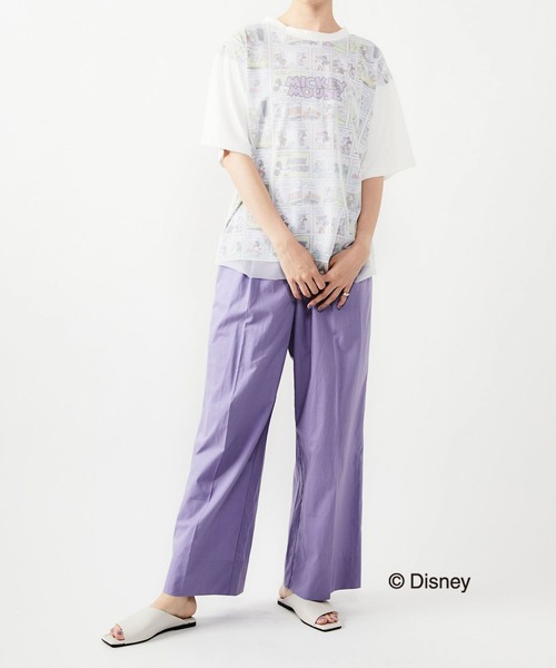 alcali（アルカリ）の「ミッキー/コミック柄Tシャツ（Tシャツ/カットソー・レディース・マルチ/ブラック・FREE）」の7枚目の写真