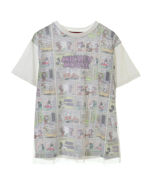 alcali（アルカリ）の「ミッキー/コミック柄Tシャツ（Tシャツ/カットソー・レディース・マルチ/ブラック・FREE）」の14枚目の写真