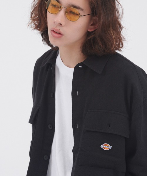 Dickies(ディッキーズ)の「Dickies/ディッキーズ ベーシック綾織りドロップショルダーワークシャツ(シャツ/ブラウス・メンズ・ブルー/ブラック/ネイビー/ベージュ・M/XL/L)」の8枚目の写真