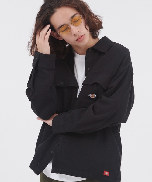 Dickies(ディッキーズ)の「Dickies/ディッキーズ ベーシック綾織りドロップショルダーワークシャツ(シャツ/ブラウス・メンズ・ブルー/ブラック/ネイビー/ベージュ・M/XL/L)」の6枚目の写真