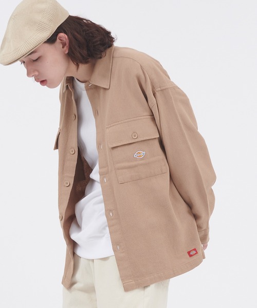Dickies(ディッキーズ)の「Dickies/ディッキーズ ベーシック綾織りドロップショルダーワークシャツ(シャツ/ブラウス・メンズ・ブルー/ブラック/ネイビー/ベージュ・M/XL/L)」の10枚目の写真