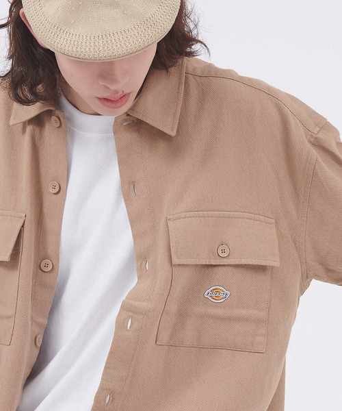 Dickies(ディッキーズ)の「Dickies/ディッキーズ ベーシック綾織りドロップショルダーワークシャツ(シャツ/ブラウス・メンズ・ブルー/ブラック/ネイビー/ベージュ・M/XL/L)」の12枚目の写真