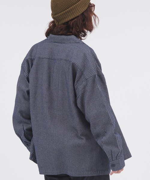 Dickies(ディッキーズ)の「Dickies/ディッキーズ ベーシック綾織りドロップショルダーワークシャツ(シャツ/ブラウス・メンズ・ブルー/ブラック/ネイビー/ベージュ・M/XL/L)」の16枚目の写真