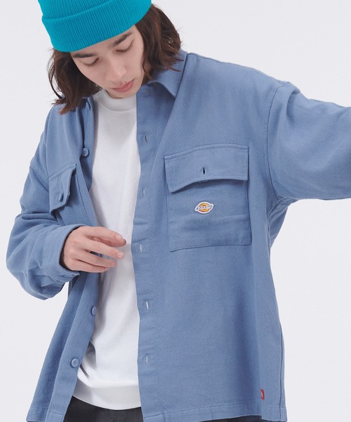 Dickies(ディッキーズ)の「Dickies/ディッキーズ ベーシック綾織りドロップショルダーワークシャツ(シャツ/ブラウス・メンズ・ブルー/ブラック/ネイビー/ベージュ・M/XL/L)」の20枚目の写真