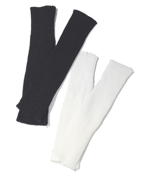 SPINNS（スピンズ）の「43cm ニットレッグウォーマー アームカバー（レッグウォーマー・レディース・ホワイト/ブラック・ONESIZE）」の9枚目の写真
