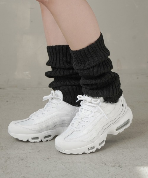 SPINNS（スピンズ）の「43cm ニットレッグウォーマー アームカバー（レッグウォーマー・レディース・ホワイト/ブラック・ONESIZE）」の10枚目の写真