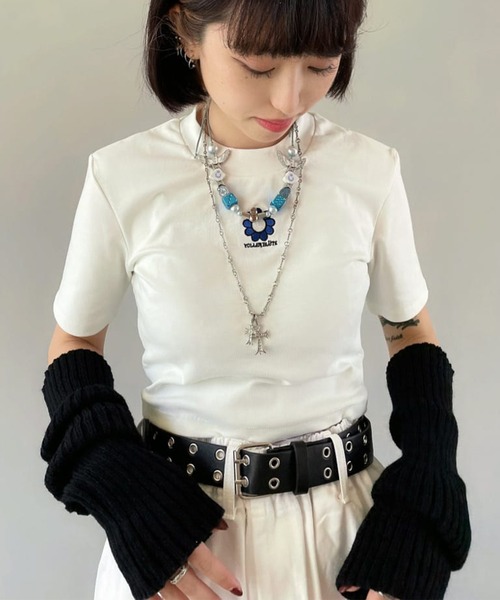 SPINNS（スピンズ）の「43cm ニットレッグウォーマー アームカバー（レッグウォーマー・レディース・ホワイト/ブラック・ONESIZE）」の18枚目の写真