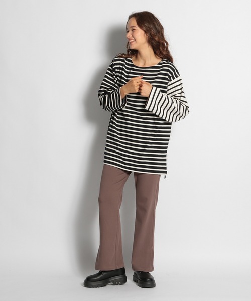 niko and（ニコアンド）の「太番手ボーダープルオーバー（Tシャツ