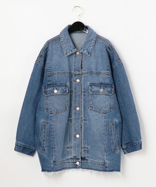 GRACE CONTINENTAL(グレースコンチネンタル)の「パネル切替デニムジャケット(デニムジャケット・レディース・ブラック/インディゴブルー・36)」の6枚目の写真