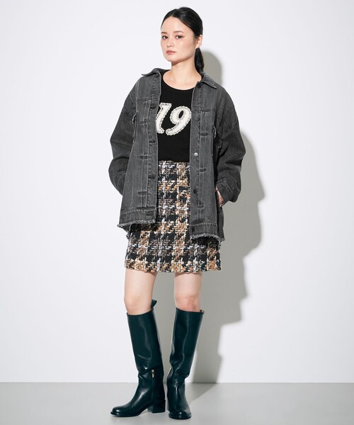 GRACE CONTINENTAL(グレースコンチネンタル)の「パネル切替デニムジャケット(デニムジャケット・レディース・ブラック/インディゴブルー・36)」の17枚目の写真