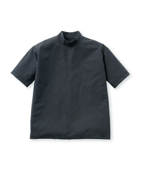 UNBUILT TAKEO KIKUCHI(アンビルト タケオキクチ)の「◆ストレッチミラノリブハイネックカットソー(Tシャツ/カットソー・メンズ・ホワイト/ダークグリーン/チャコールグレー/ダークブラウン・04/01/03/02)」の3枚目の写真