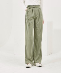 S/M/Lサイズ展開 腰ひもアクセントスラックス
