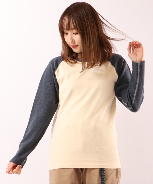 KRIFF MAYER(クリフメイヤー)の「スーパーヘビーリップルロンT(Tシャツ/カットソー・メンズ・ブラック×グレー/ホワイト×ネイビー/ネイビー/グレー/ブラック/ナチュラル・L/M/S/XL)」の2枚目の写真