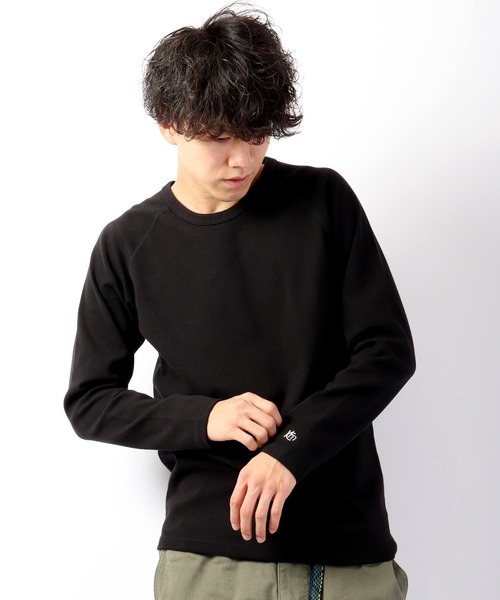 KRIFF MAYER(クリフメイヤー)の「スーパーヘビーリップルロンT(Tシャツ/カットソー・メンズ・ブラック×グレー/ホワイト×ネイビー/ネイビー/グレー/ブラック/ナチュラル・L/M/S/XL)」の3枚目の写真