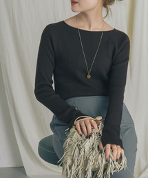 URBAN RESEARCH ROSSO WOMEN | ウォッシャブルリブボートネックニット(ニット/セーター)
