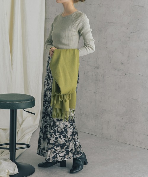 URBAN RESEARCH ROSSO WOMEN（アーバンリサーチ　ロッソ）の「ウォッシャブルリブボートネックニット（ニット/セーター・レディース・ベージュ/パープル系その他/ダークブラウン/ブラック・FREE）」の20枚目の写真