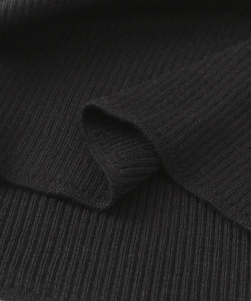 URBAN RESEARCH ROSSO WOMEN（アーバンリサーチ　ロッソ）の「ウォッシャブルリブボートネックニット（ニット/セーター・レディース・ベージュ/パープル系その他/ダークブラウン/ブラック・FREE）」の12枚目の写真