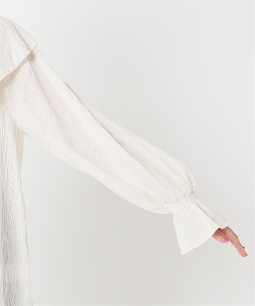 Simplicite(サンプリシテ)の「ジャカードストライプ フリルブラウス(シャツ/ブラウス・レディース・ブラック/ホワイト・FREE)」の18枚目の写真