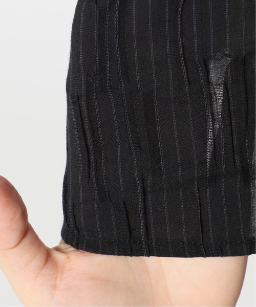 Simplicite(サンプリシテ)の「ジャカードストライプ フリルブラウス(シャツ/ブラウス・レディース・ブラック/ホワイト・FREE)」の21枚目の写真