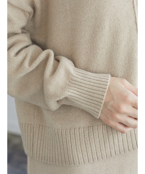 Green　Parks（グリーンパークス）の「ショート丈ニットカーデ＊（カーディガン/ボレロ・レディース・ベージュ/ブラック/カーキ・FREE）」の11枚目の写真