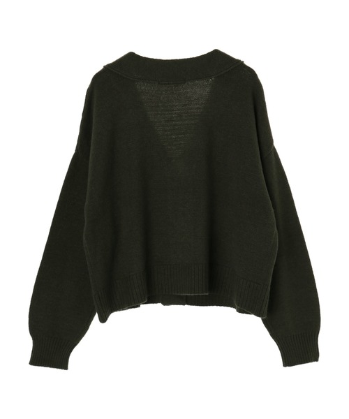 Green　Parks（グリーンパークス）の「ショート丈ニットカーデ＊（カーディガン/ボレロ・レディース・ベージュ/ブラック/カーキ・FREE）」の13枚目の写真