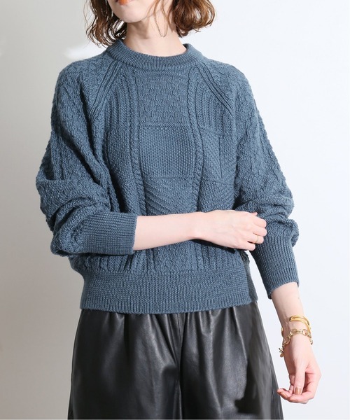 IENA LA BOUCLE ALPACA MIXフリルプルオーバー IENA LA BOUCLE（イエナラブークル） ニット セーター ALPACA MIX