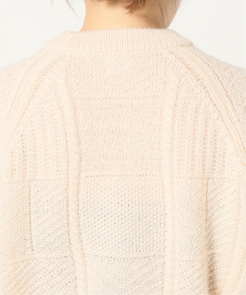 IENA -  IENA LA BOUCLE Pireneiフラワー柄編みカーディガン　イエナ IENA LA BOUCLE Pireneiフラワー柄編みカーディガン イエナ
