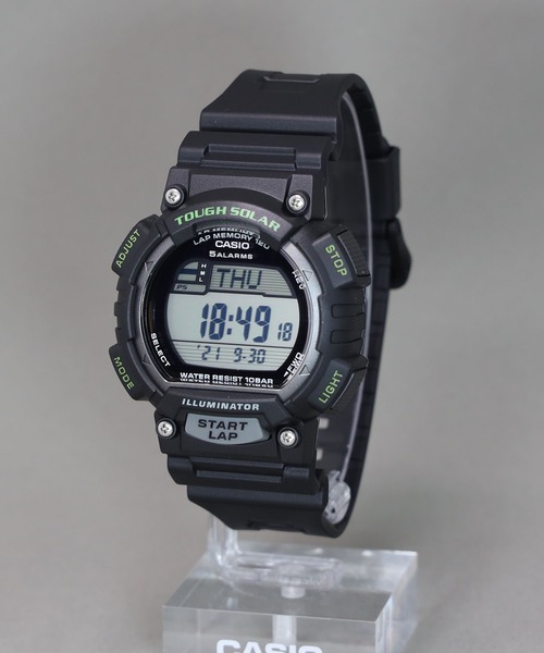 CASIO(カシオ)の「Casio Collection SPORTS / タフソーラー / STL-S100H-1AJH(デジタル腕時計・メンズ・ブラック×シルバー・FREE)」の3枚目の写真