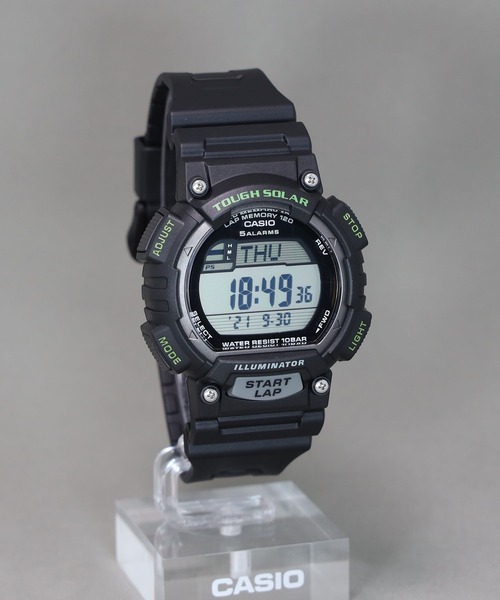 CASIO(カシオ)の「Casio Collection SPORTS / タフソーラー / STL-S100H-1AJH(デジタル腕時計・メンズ・ブラック×シルバー・FREE)」の4枚目の写真