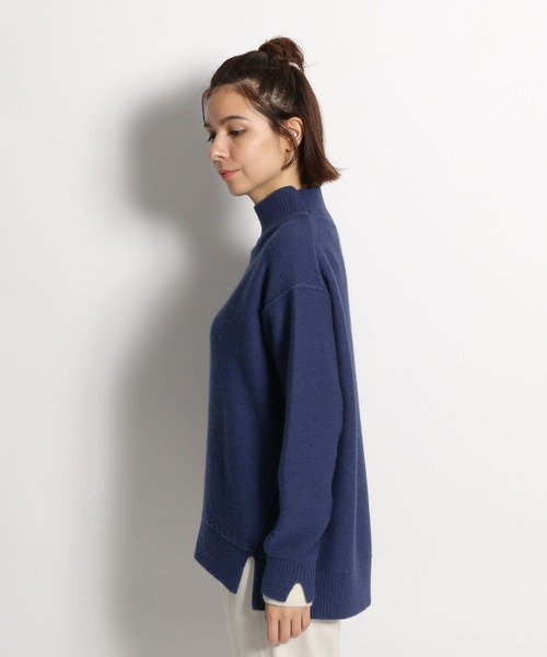 niko and...（ニコアンド）の「ダブルカフウール混タートルネックニットプルオーバー（ニット/セーター・レディース・アイボリー/グリーン/ブルー/ダークブルー/イエロー/レッド・MEDIUM/LARGE）」の16枚目の写真